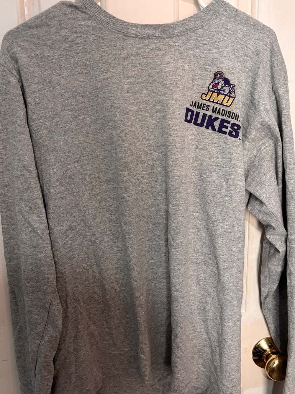 James Madison University JMU Dukes Long Sleeve Graphic T-Shirt Gray